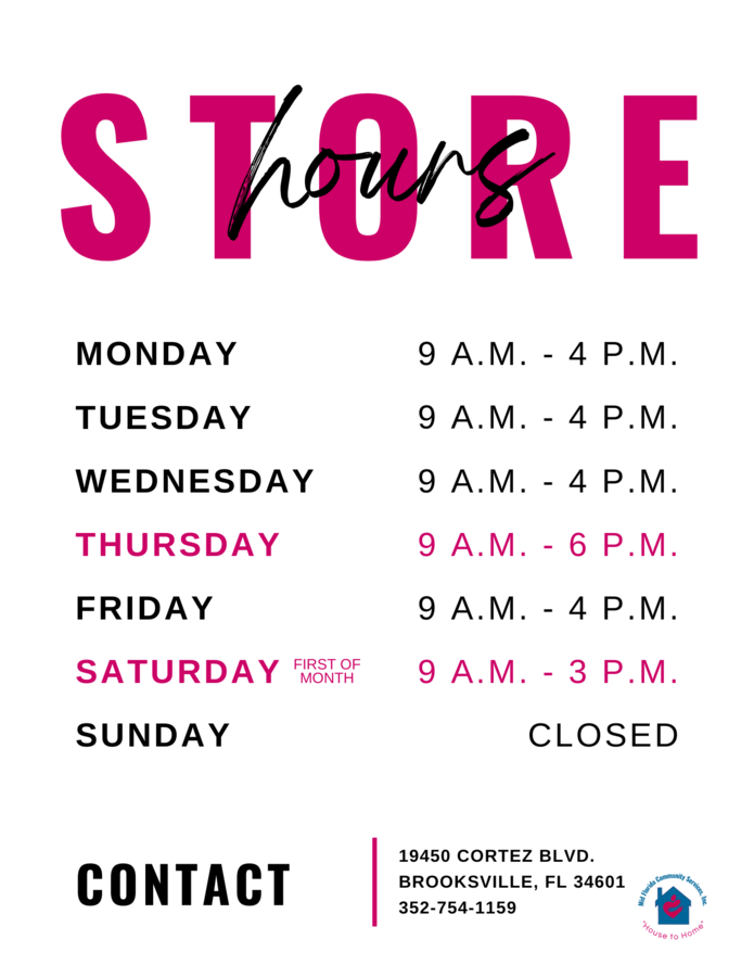 store hours flyer