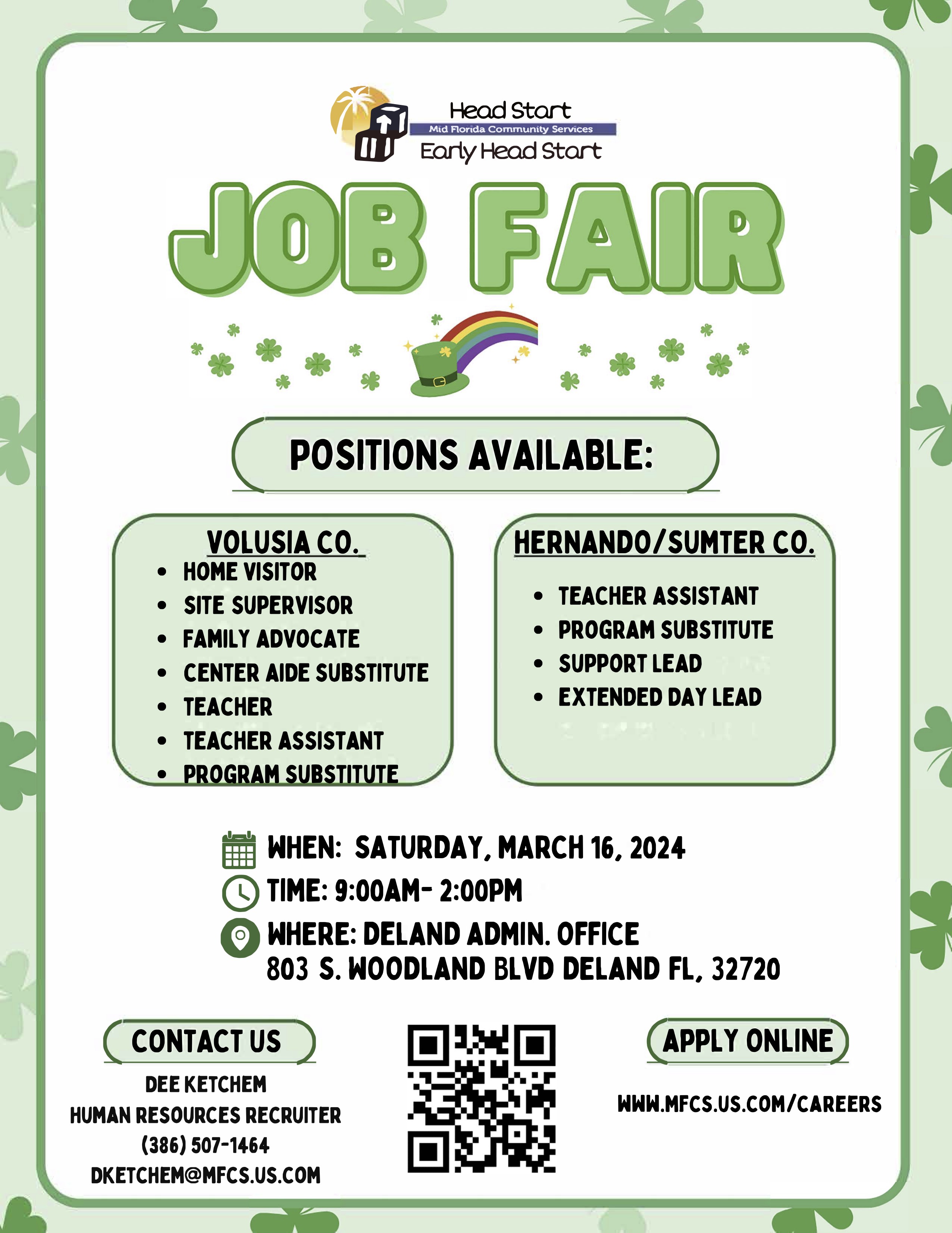 Deland Job Fair March 16, 2024